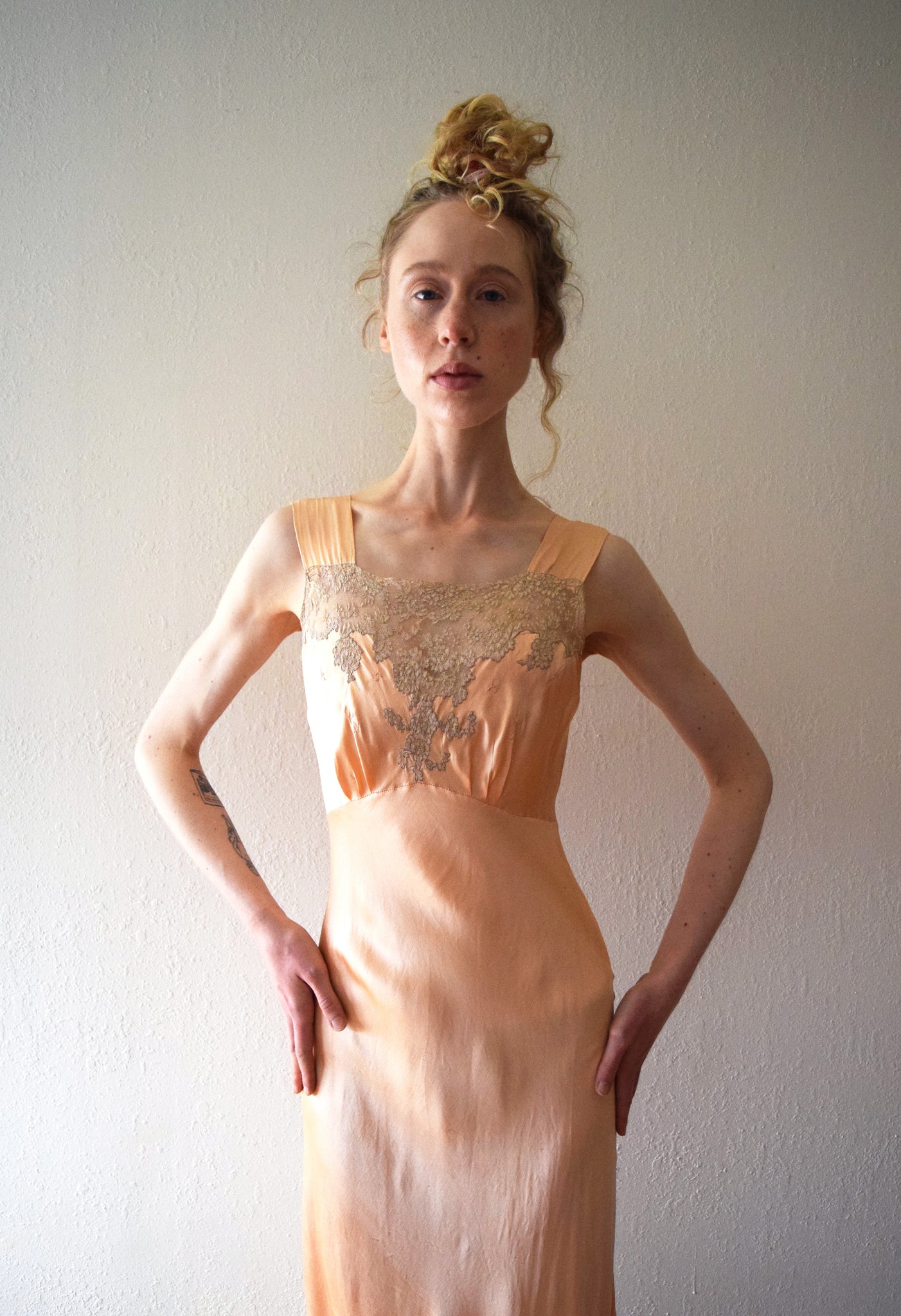 1930s silk slip dress . vintage bias cut gown . size xs to small bluefennel 1930s silk slip dress . vintage bias cut gown . size xs to small bluefennel