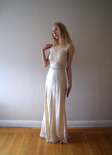 Load image into Gallery viewer, 1940s 1950s silk gown . Heavenly Fischer nightgown . size xs to small