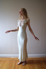 Load image into Gallery viewer, 1930s mint green silk bias cut gown . vintage slip dress . size xxs to xs