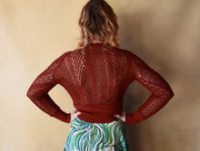 Load image into Gallery viewer, 1930s knit top . vintage 30s crochet top . size xs to m
