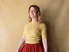 Load image into Gallery viewer, 1950s cashmere top . vintage 50s knit sweater . size s to l