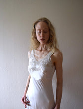 Load image into Gallery viewer, 1940s rayon satin slip dress . vintage 40s nightgown . size xxs to xs