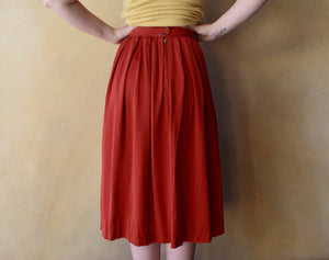 1940s gabardine skirt . vintage 40s skirt . size s