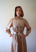 Load image into Gallery viewer, 1940s hooded raincoat . vintage 40s satin trench coat . size small to large