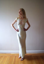 Load image into Gallery viewer, 1930s mint green silk bias cut gown . vintage slip dress . size xxs to xs