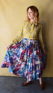 1950s skirt . vintage 50s skirt . size s