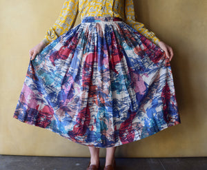 1950s skirt . vintage 50s skirt . size s