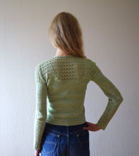 Load image into Gallery viewer, 1930s cardigan . vintage 30s cotton chenille sweater . size xs to small
