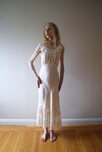Load image into Gallery viewer, Vintage 1940s silk and lace bias cut gown . size xs to xs/s