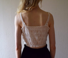Load image into Gallery viewer, Antique net and lace top . vintage lingerie . size xxs to xs/small
