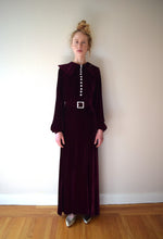 Load image into Gallery viewer, 1930s silk velvet gown . vintage 30s velvet dress . size xs to small