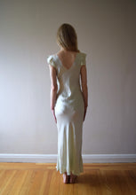 Load image into Gallery viewer, 1930s mint green silk bias cut gown . vintage slip dress . size xxs to xs