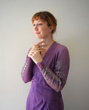 Load image into Gallery viewer, Vintage 1940s Adele Simpson star studded dress . size medium to large