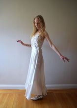 Load image into Gallery viewer, 1930s satin wedding dress . vintage 30s bridal gown . size small to s/m