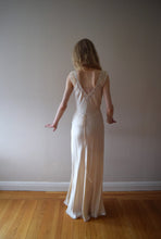 Load image into Gallery viewer, 1940s 1950s silk gown . Heavenly Fischer nightgown . size xs to small