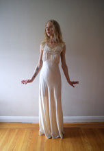 Load image into Gallery viewer, 1930s silk and lace gown . vintage slip dress . size xs