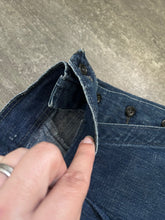 Load image into Gallery viewer, 1940s WAVES jeans . WWII naval buckle back denim . 26 waist