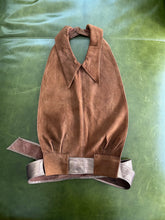 Load image into Gallery viewer, 1970s suede leather halter vest . size xs to small