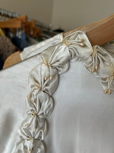 1930s bias cut wedding dress . vintage 30s gown . size small to medium