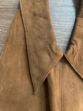 Load image into Gallery viewer, 1970s suede leather halter vest . size xs to small