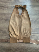 Load image into Gallery viewer, 1970s suede leather halter vest . size xs to small