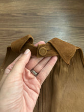 Load image into Gallery viewer, 1970s suede leather halter vest . size xs to small