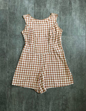 Load image into Gallery viewer, 1940s 1950s playsuit set . vintage gingham playsuit . size m to l/xl