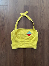 Load image into Gallery viewer, 1940s 1950s halter sun top . vintage denim sportswear . size