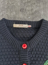 Load image into Gallery viewer, 1940s 1950s vintage cardigan . floral embroidery sweater . size small to m/l