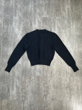 Load image into Gallery viewer, 1940s 1950s vintage cardigan . floral embroidery sweater . size small to m/l