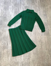 Load image into Gallery viewer, 1930s 1940s knit dress set . wool knitwear . size small to medium