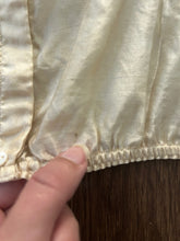 Load image into Gallery viewer, Antique corset cover . lace and silk top . size xs to xs/small
