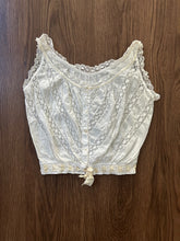 Load image into Gallery viewer, Antique corset cover . antique lingerie top . size xxs to xs