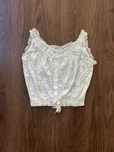 Load image into Gallery viewer, Antique corset cover . antique lingerie top . size xxs to xs
