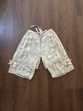Load image into Gallery viewer, Antique silk bloomers . silk chiffon and lace lingerie . size xs to medium