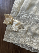 Load image into Gallery viewer, Antique silk bloomers . silk chiffon and lace lingerie . size xs to medium