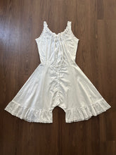 Load image into Gallery viewer, Antique combination . Edwardian era romper . size small to medium