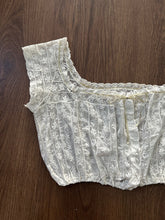 Load image into Gallery viewer, Antique lace corset cover . vintage lace top . size xs to small