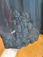 Load image into Gallery viewer, 1940s black silk chiffon gown . bias cut nightgown . size xs to s/m
