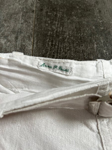 1930s linen shorts . vintage 30s shorts . size xs to s