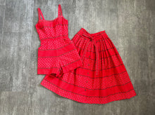 Load image into Gallery viewer, 1950s Greta Plattry playsuit set . vintage playsuit . size xxs to xs
