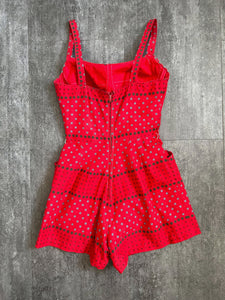 1950s Greta Plattry playsuit set . vintage playsuit . size xxs to xs