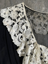 Load image into Gallery viewer, 1930s sheer gown . vintage 30s black dress . size m to l