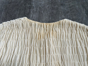1930s 1940s silk velvet top . cream velvet blouse . size s to s/m