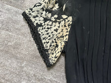 Load image into Gallery viewer, 1930s silk chiffon dress . vintage 30s floral dress . size s to s/m
