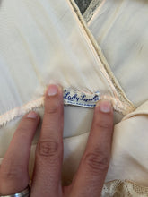 Load image into Gallery viewer, Vintage 1930s 1940s nightgown . rayon silk satin dress . size small to medium