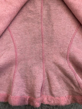 Load image into Gallery viewer, 1900s antique flannel jacket . pink knit bodice top . size s