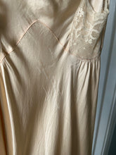 Load image into Gallery viewer, Vintage 1930s 1940s nightgown . rayon silk satin dress . size small to medium