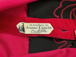1950s Lanvin Castillo skirt . vintage velvet skirt . size s