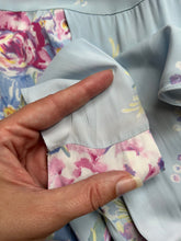 Load image into Gallery viewer, 1940s floral print gown . vintage bias cut slip dress . size medium to large